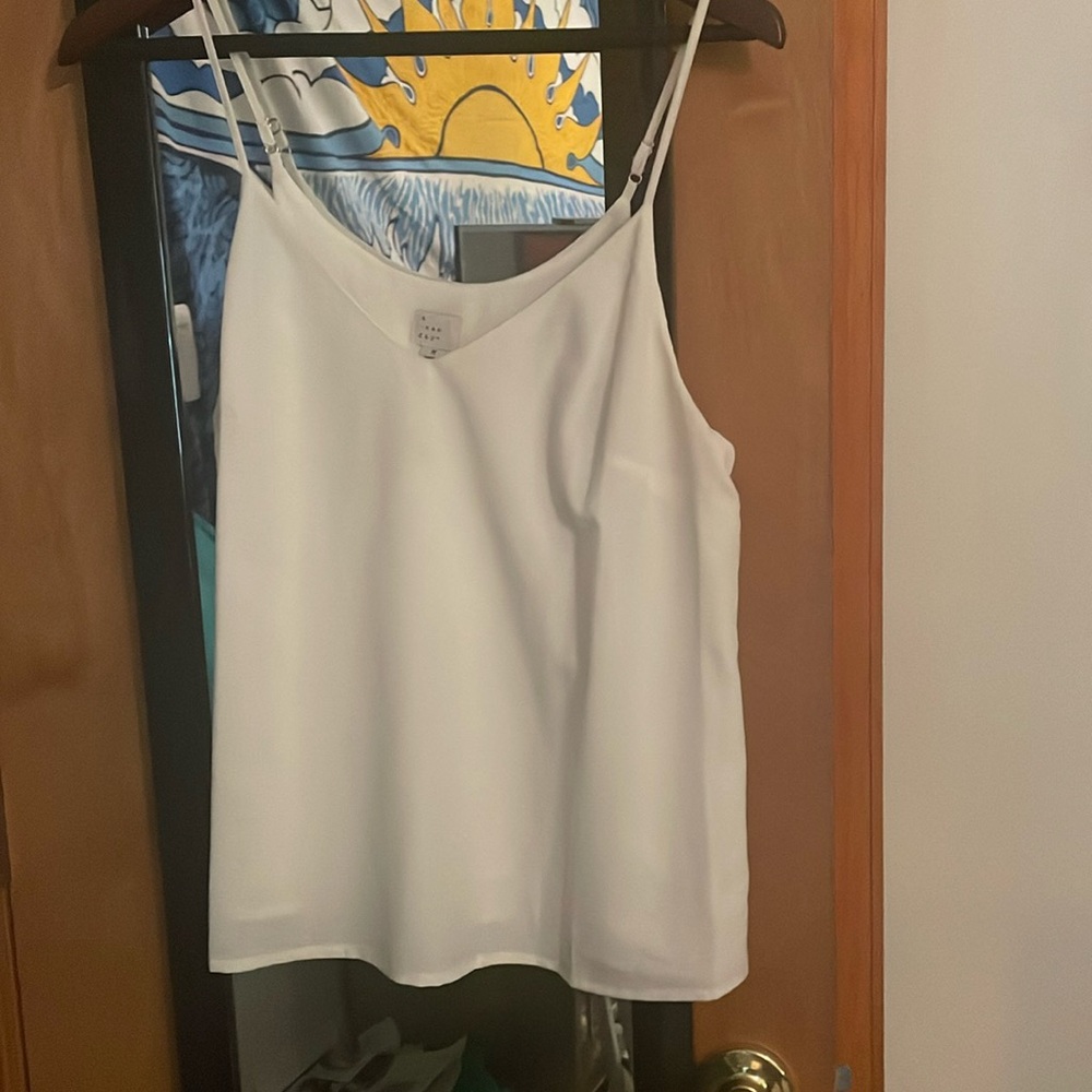 White silk cami